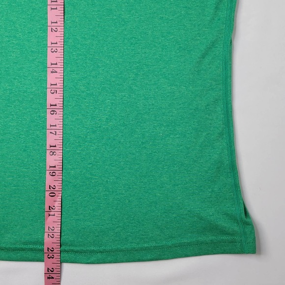 Nike Dri-Fit Womens Size Small Green V-Neck Short Sleeve Regular Fit T-Shirt - Picture 6 of 6